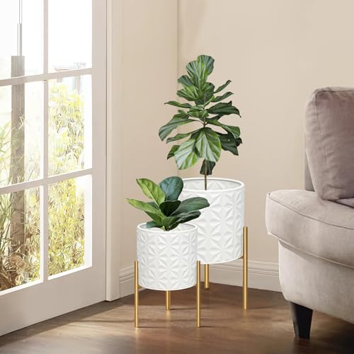 Plant Pots with Stand (2 Count)