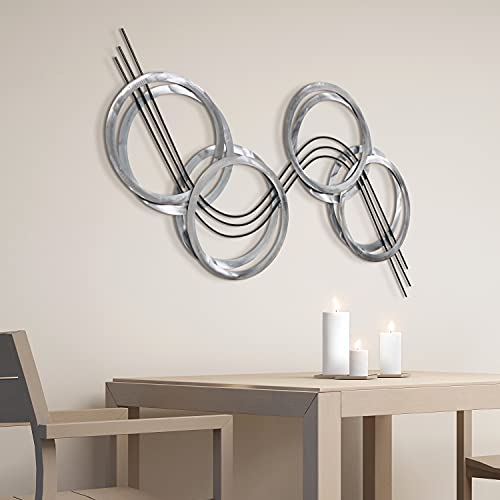 Flowing Wall Art Hand Painted Etched Metal Wall Sculpture