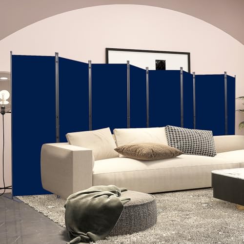 Room Divider 8 Panel Folding Privacy Screens with Wider Feet