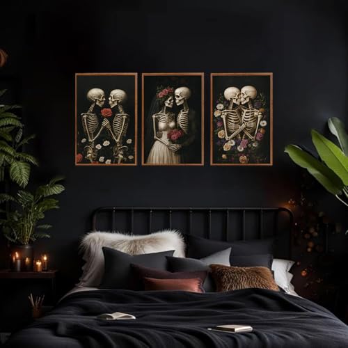 Halloween Rose Wedding Framed Wall Art