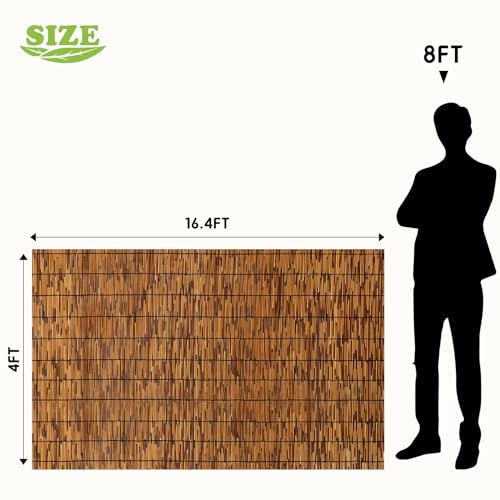 1 Pack Natural Reed Fence (65.6 Sq Ft)