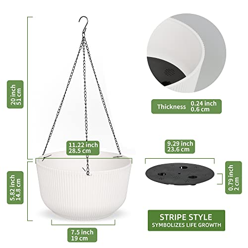 11.2 Inch Self Watering Hanging Planter (2 Count)