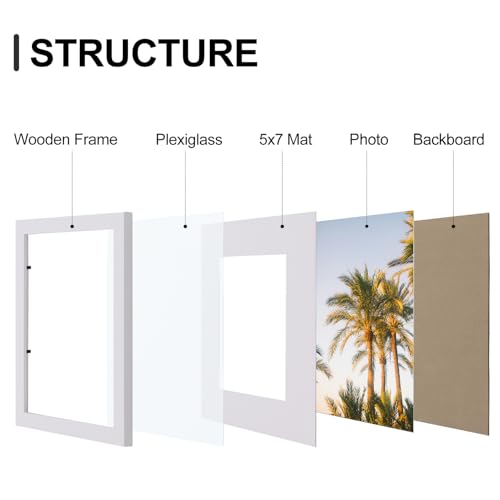8x10 Picture Frames Set of 9 for Wall or Tabletop Display (9 Count)