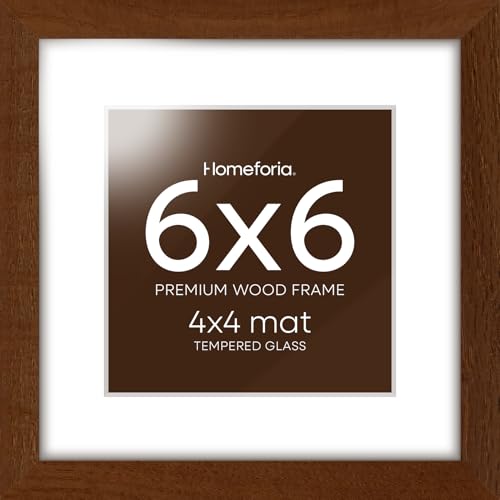 6x6 Brown Oak Picture Frame (2 Count)