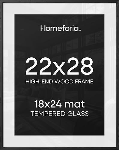 22x28 Black Oak Poster Frame