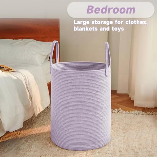 100L Cotton Rope Laundry Basket Hamper