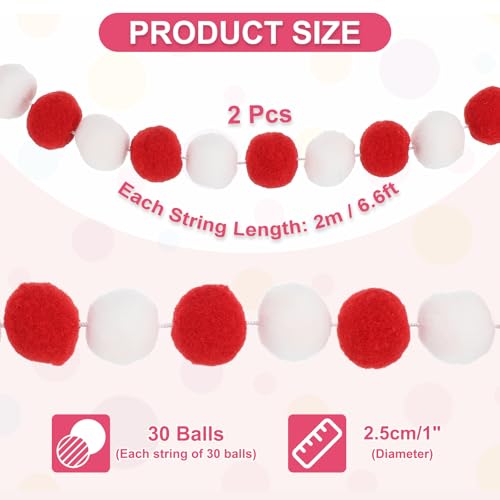 13Ft Pom Pom Garland Decorations