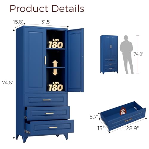 75" Tall Kitchen Pantry Cabinet