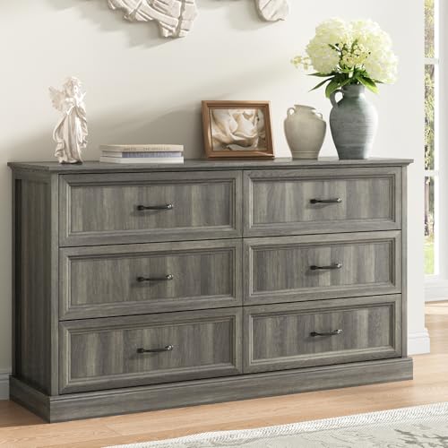 Farmhouse 6 Drawer Dresser for Bedroom