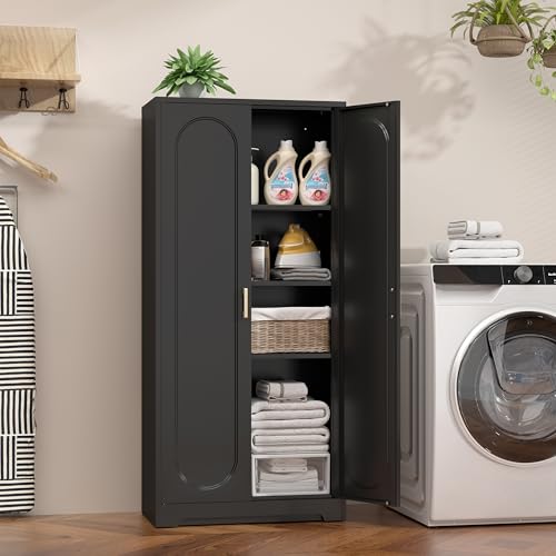60" Tall Metal Storage Cabinet with Doors