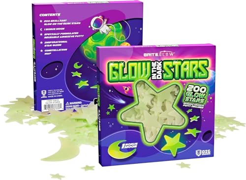 200 Pcs Glow in the Dark Stars with Moon