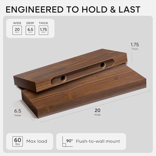 20 Inch Floating Shelves (4 Count)