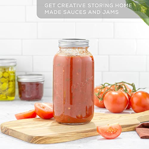 32 Oz Mason Jars With Lids (6 Count)