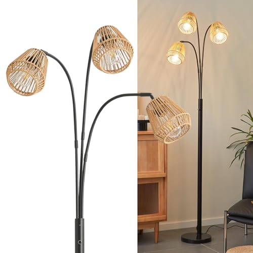 Rattan Floor Lamp for Living Room