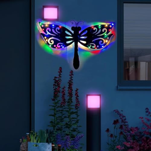 Solar Dragonfly Garden Wall Art