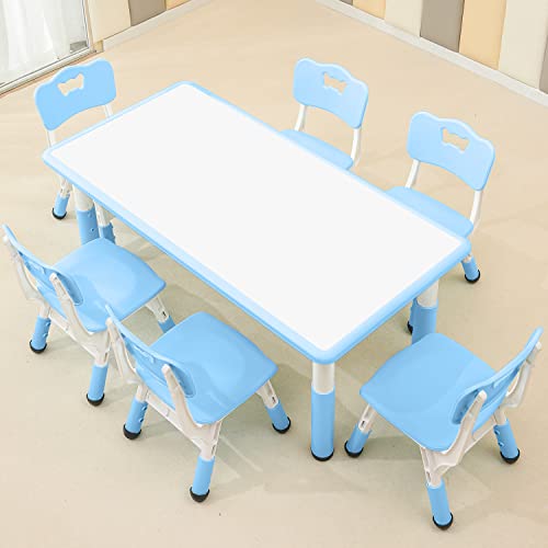 Children's Table and Chair Set Suitable for Boys and Girls Age 2 (7 Count)