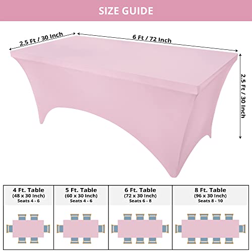 Spandex Table Cloth 2 Pack [6FT (2 Count)