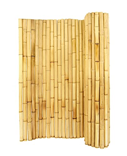 Natural Bamboo Fencing Decorative Rolled Fence Panel 0.75 in D x 4 ft H x 8 ft L (32 Sq Ft)