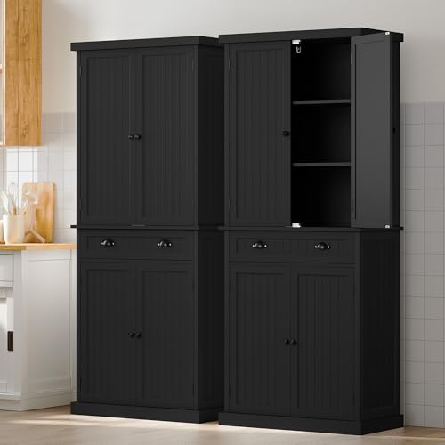 72" Tall Freestanding Pantry & Kitchen Storage Cabinet