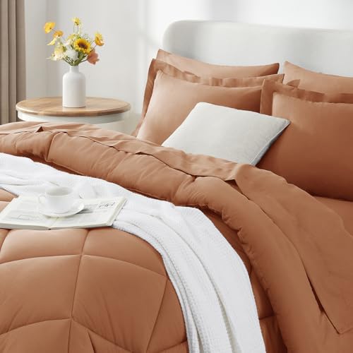Queen Comforter Set 88"x88" Pumpkin