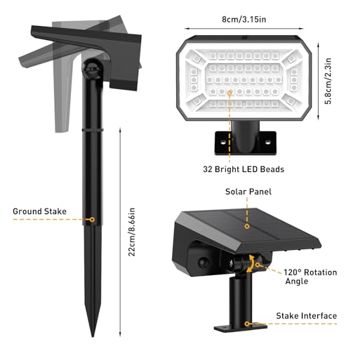 Solar Spot Lights Outdoor (4 Count)