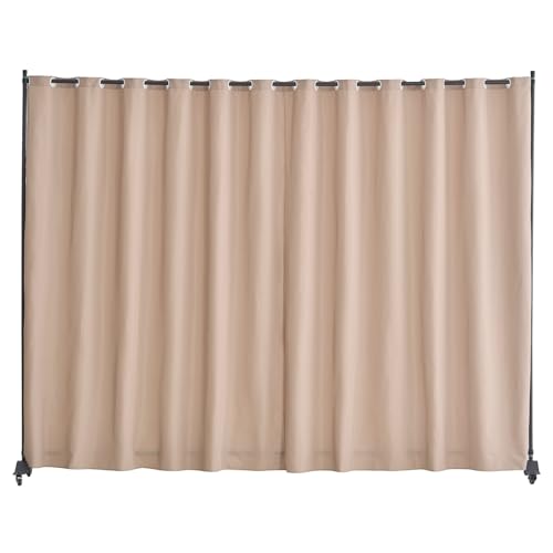 Room Divider Portable Panel Room Divider with Wheels Curtain Divider Stand