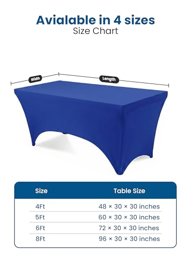 Spandex Table Cloth 2 Pack [8FT (2 Count)