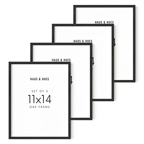 11x14 Black Oak Frame Set of 4 (4 Count)