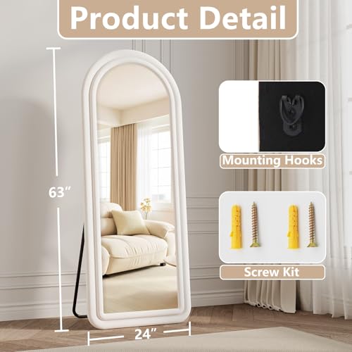 Arched Full Length Mirror 63"x24"