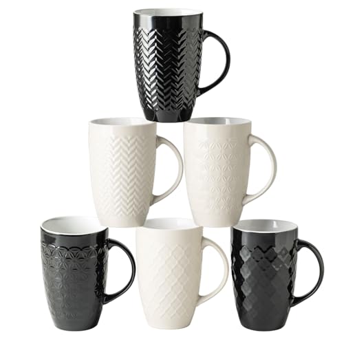 20 oz Large Coffee Mugs Set of 6 (6 Count)