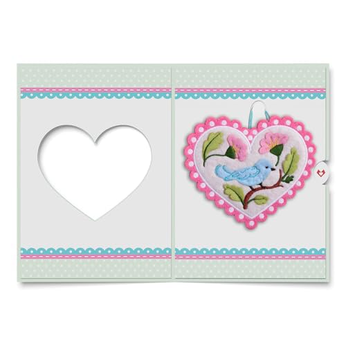 Lively Bluebird Felt Charm Card