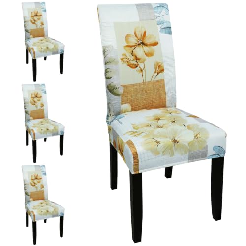 Pattern Chair Covers for Dining Room Set of 4