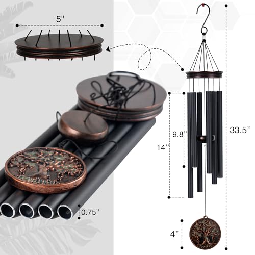 Large Wind Chimes for Outside Deep Tone