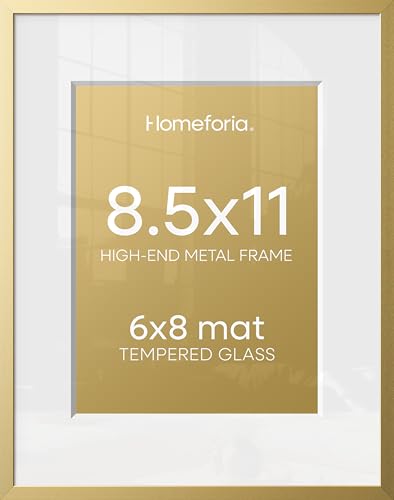 8.5x11 Gold Picture Frame