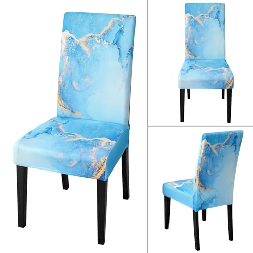 Ink Art Painting Chair Covers for Dining Room Set of 4
