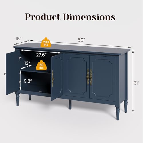 118" Buffet Cabinet with Storage