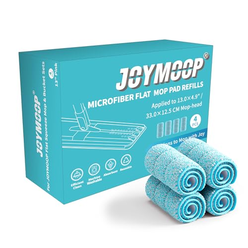 Microfiber Replacement Pads for Flat Mop System (4 Count)