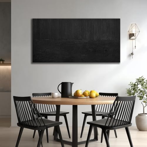 Minimalist Wall Decor for Living Room Large Abstract Wall Art Bedroom Black Painting Wall Art for Dining Room 29 x 58 Inch