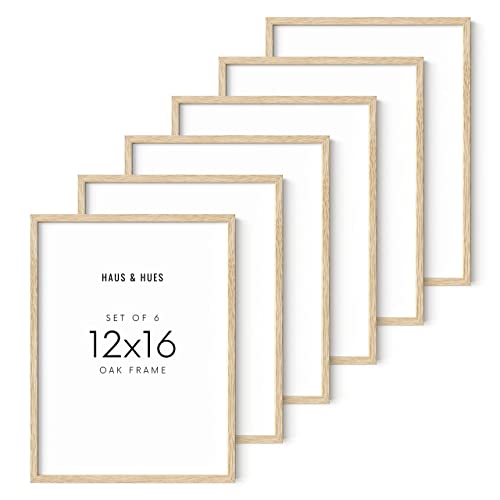 Beige Oak Wood 12x16 Picture Frame (6 Count)