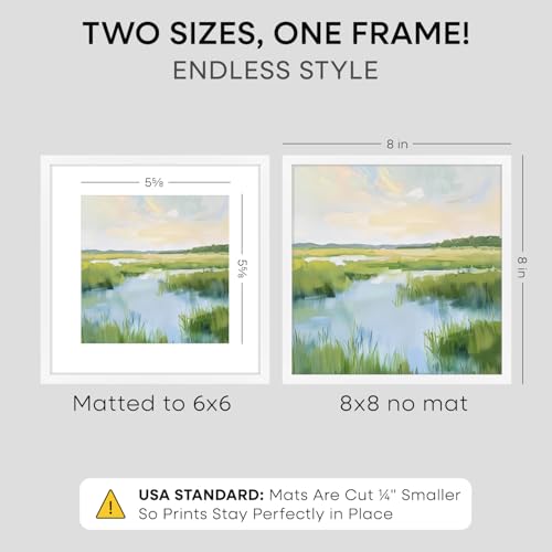 8x8 White Picture Frame (2 Count)