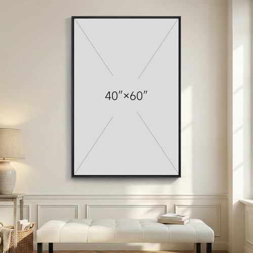 Extra Large Framed Brown Abstract Wall Art for Living Room