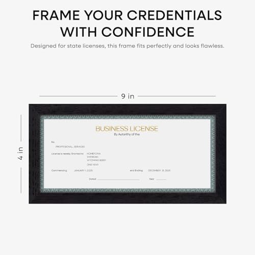 4x9 White Oak Business License Frame (3 Count)