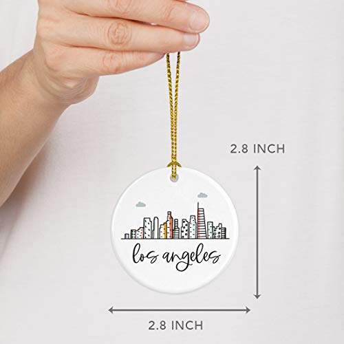 Round Ceramic Porcelain Christmas Tree Ornament Keepsake Gift