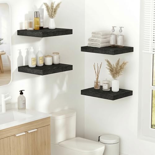 10x10 Inches Floating Shelves Wall Mounted Set of 2 (2 Count)