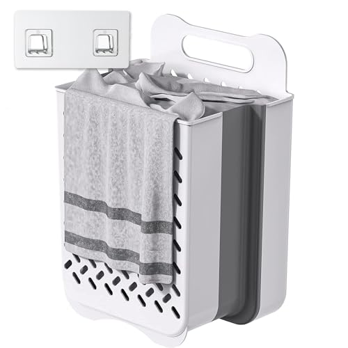 Plastic Foldable Laundry Basket with Handle