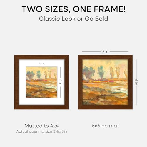 6x6 Brown Oak Picture Frame (2 Count)
