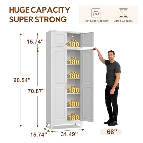 90.8" Kitchen Pantry Cabinet