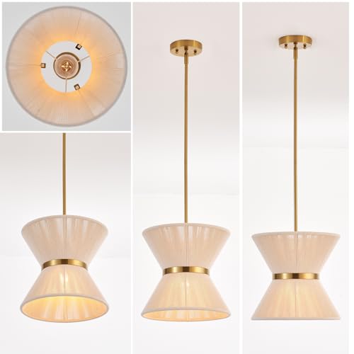 Hand Woven Boho Pendant Light Coastal Mini Modern Chandelier Adjustable Transitional Minimalist Pendant Lighting Fixtures for Kitchen Island Dining Room