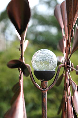 Large 79In Copper Kinetic Wind Spinner Multi