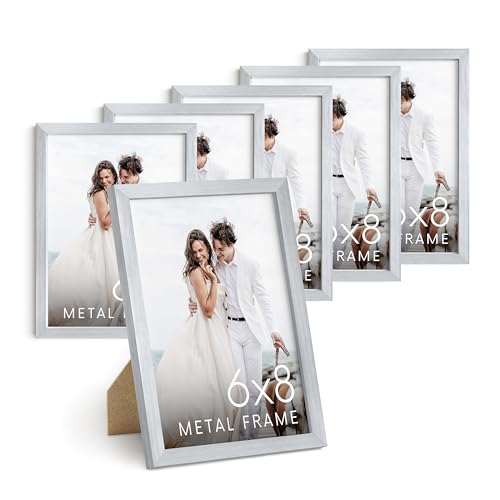 6x8 Silver Metal Picture Frames
